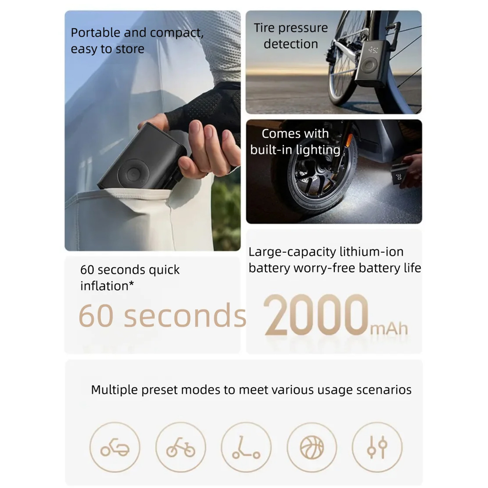 Pompe à air portable Mijia, mi - Power Tools Display avis et prix